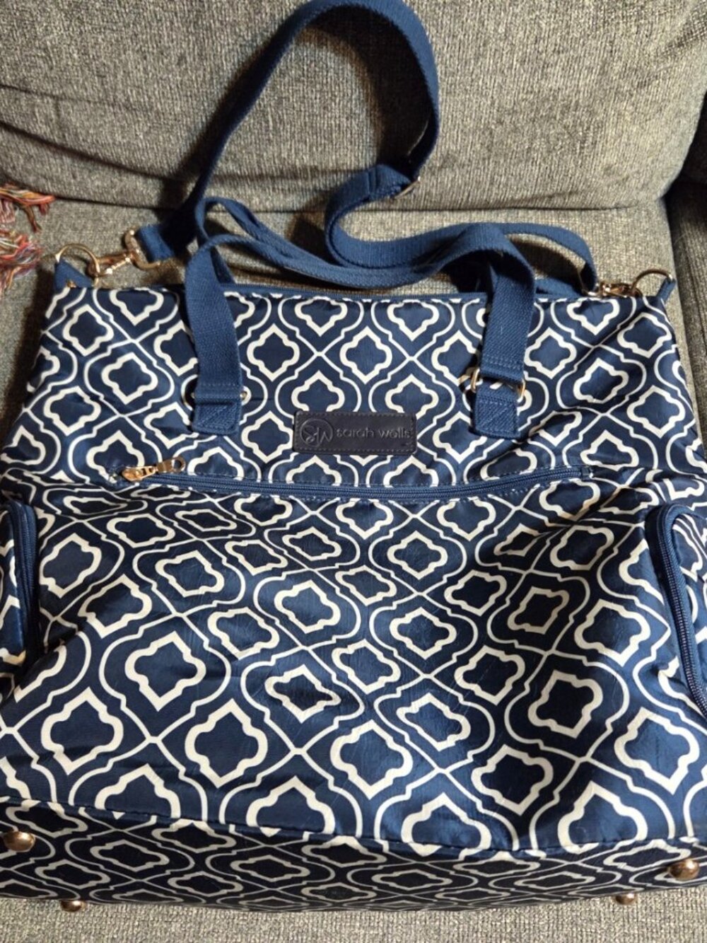 Sarah Wells "Lizzy" Navy Parent Tote & Diaper Bag